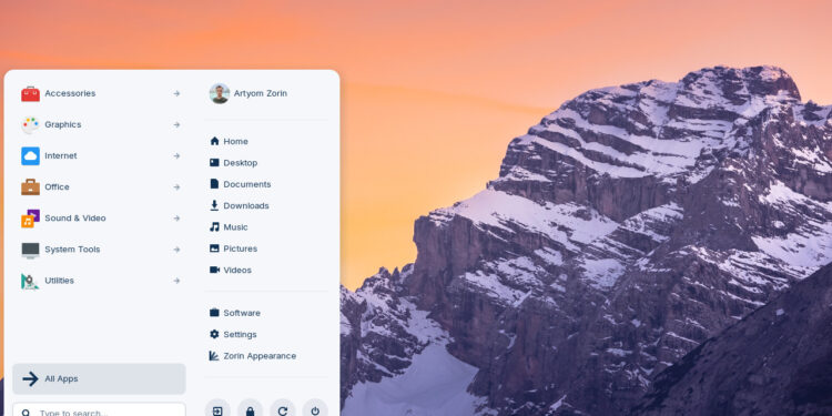 Escritorio de Zorin OS 18 con interfaz similar a Windows y macOS
